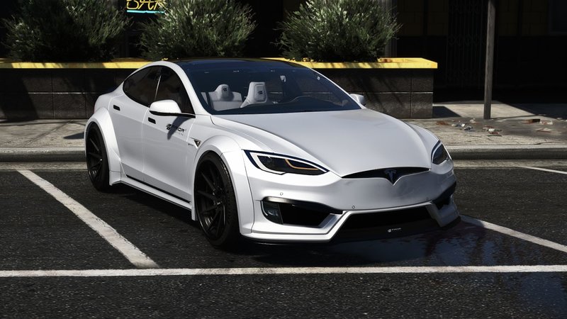Tesla model s in gta 5 top